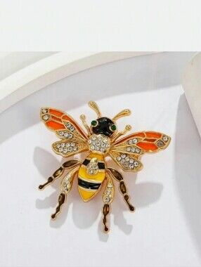 🌺Bee Brooch With Rhinestones Bee Accessories Bee Jewelry